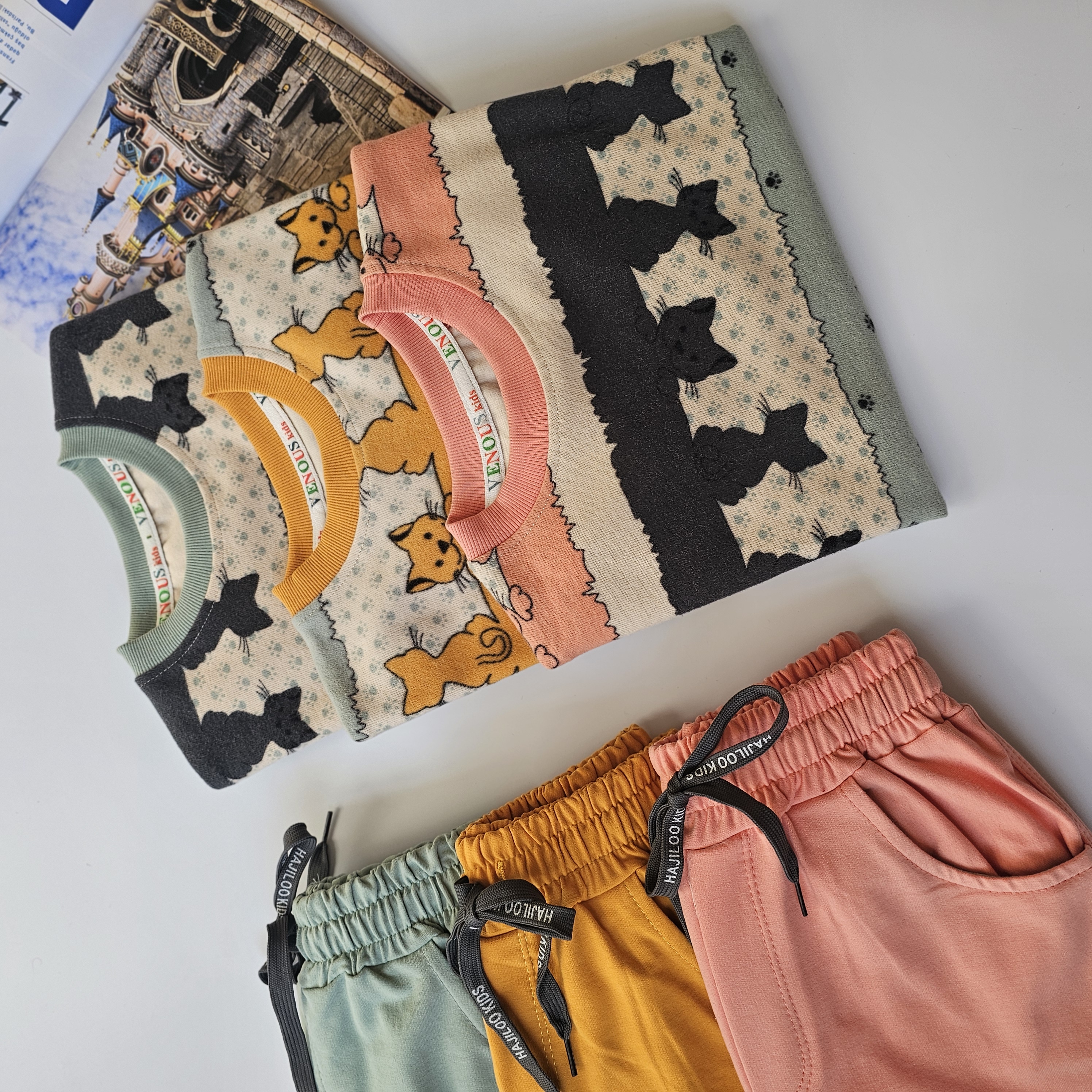 ست دورس شلوار دخترانه 3001108